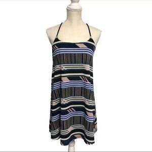 Jessica Simpson Striped Textured Mini Dress size Small Lined